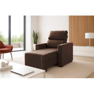 Imagem de Poltrona Cama Retrátil Solteiro Retrátil 90cm Aconchegante 1 Lugar Ivone