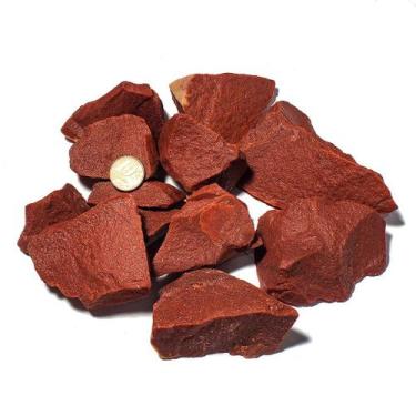 Imagem de Pacote de 1 Kg de Cascalho Quartzo Vermelho Bruto 10 a 70mm Tipo A - A