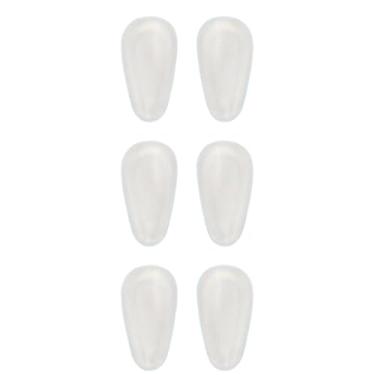 Imagem de 02 Par Plaqueta Adesiva Silicone Acetato Armação Óculos Diversos Modelos Preto ou Fosco Cola (Gota Fosca)