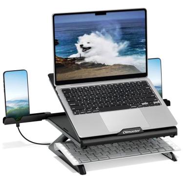 Imagem de Suporte Ergonômico Laptop Dobrável Ajustável 23, 40Cm, OIMASTER, Preto