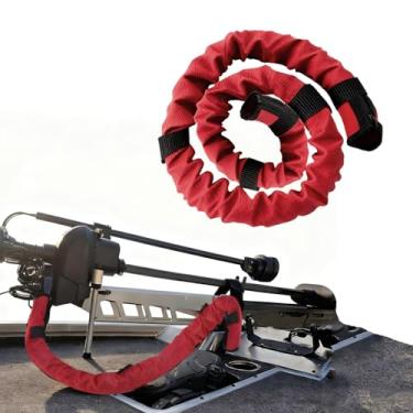 Imagem de Capa protetora de fio para cabo de motor de pesca com zíper - resistente a intempéries, acesso conveniente, gerenciamento de cabos organizados de popa elétrico