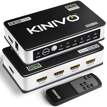 Imagem de Kinivo - Switch HDMI ad alta velocità con telecomando wireless a infrarossi e presa UK, supporta video in 3D e 1080p