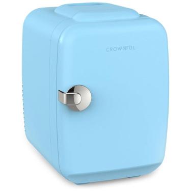Imagem de Mini Geladeira para Skincare 4 Litros Portátil, 12V, 110V, CROWNFUL CF PC4LBLK, Azul