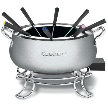 Imagem de Panela de Fondue Elétrica 2.8 L com 8 Garfos, 1000W, Aço Inoxidável, 110v, CUISINART CFO 3SS, Prateado