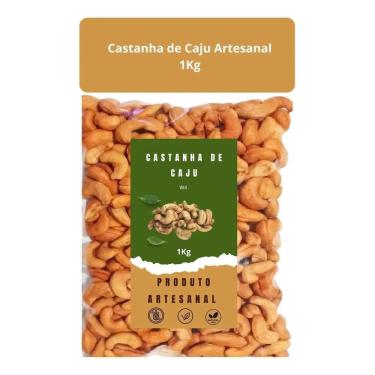 Imagem de Mn Plus 1Kg Castanha Caju Artesanal Torrada Inteira Com Sal