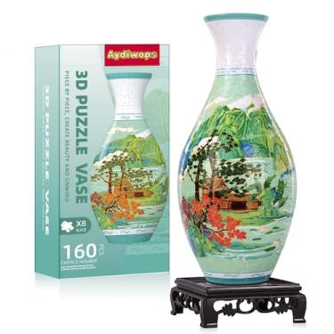 Imagem de Vaso de quebra-cabeça 3D Aydiwops Landscape com 160 peças de plástico 