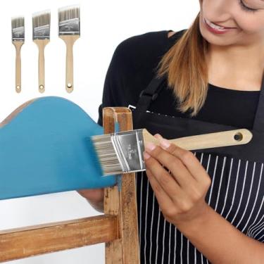 Imagem de Pincel de pintura angular para corte de precisão, pincel de borda e canto para paredes e acabamentos, ideal para tintas de látex e arte, pincel de detalhes