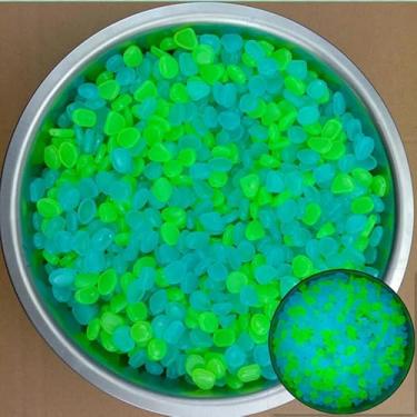 Imagem de 200 peças multicoloridas, pedras brilhantes, pedras brilhantes, decoração colorida para tanque de peixes, jardim, aquário, passarela, garagem, pedrinhas brilhantes movidas pela luz ou luz solar