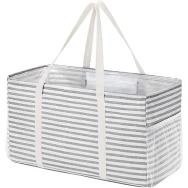 Imagem de Sacola Lifewit Dobrável Grande 57x30x26cm Cinza