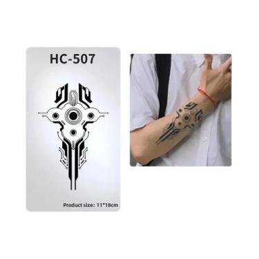 Imagem de Adesivo De Tatuagem Punk Mecânico De Cyborg, Impermeável, Duradouro, P