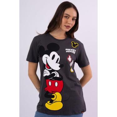Imagem de Camiseta Disney Mickey Mouse Stickers - Piticas, 12, Chumbo, Unissex