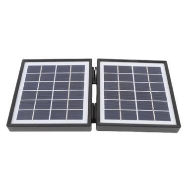 Imagem de Generic Painel Solar Dobrável, Versátil à Prova d'água IP65 Silício Monocristalino Prático Carregador Solar Portátil de 10 W Com 2 Portas DC para Caminhadas, Acampamento, Pesca (Preto)