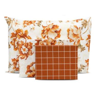 Imagem de Lençol Solteiro 3pçs Elástico Estampado Percal 180 Fios 2025 - Bem Me 