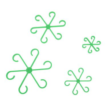 Imagem de Conjunto de 4 peças de suporte de caule de planta, suportes de haste de trepadeira de plástico, clipes de plantas reutilizáveis, clipes de videira para escalada em jardins domésticos e estufas (verde)