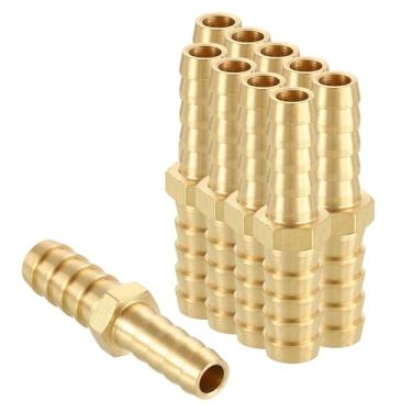 Imagem de HARFINGTON 10 peças de mangueira de latão de 3/20.3 cm a 5/40.6 cm Splicer Mender para impressão 3D, compressor de ar, máquina CNC, matrizes