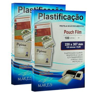 Imagem de Polaseal A4 220x307 - Kit 200 Folhas - Plástico para Plastificação Pou