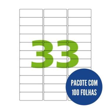 Imagem de Etiqueta Nº33 100 folhas Colacril