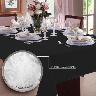 Imagem de Toalha de mesa Jacquard 6 Lugares  Admirare, Preta