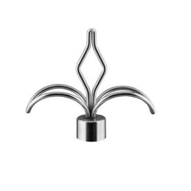 Imagem de Ponteira para varão de cortina, modelo flor de liz 28mm - Gaks, cromad