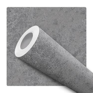 Imagem de Papel de Parede Adesivo Cimento Queimado Efeito Texturas Moderno Quart