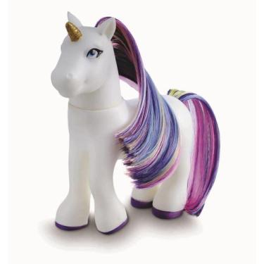 Imagem de Brinquedo Boneco Unicórnio Branco c Apliques Coloridos para Cabelo Men