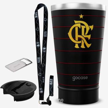 Imagem de KIT Copo Térmico GOCASE Vibe 470ml do Flamengo com tampa e abridor e t