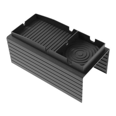 Imagem de Bandeja para sofá | Bandeja de TV com caixa de armazenamento - Mesa de silicone para organização doméstica com apoio de braço com armazenamento remoto para cama, trailer, carro, sala de estar, ao ar