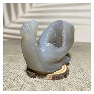 Imagem de CAMUTO Cheio de textura de pedras preciosas e cristais 100-130 g de cristal natural ágata geodo caracol, quartzo Fengshui presente espécime ornamento para decoração de casamento em casa