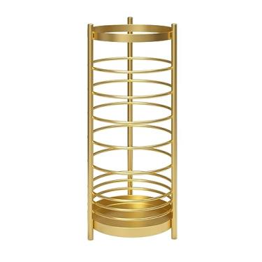 Imagem de 3FLQOOPP Suporte de guarda-chuva de ferro, suporte de guarda-chuva redondo, suporte de guarda-chuva com 3 ganchos e bandeja de gotejamento, suporte de armazenamento de guarda-chuva decoração (preta