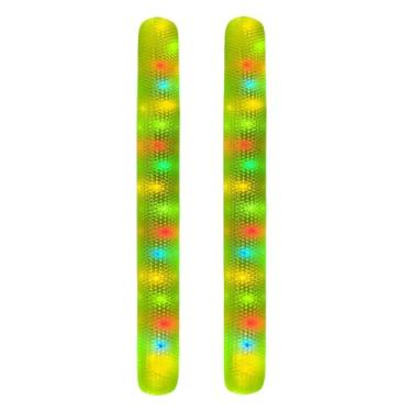 Imagem de Macarrão inflável de piscina para adultos, 2 macarronetes infláveis para adultos, jogos aquáticos gigantes ao ar livre, luz colorida brilhante integrada para mulheres, homens, natação, praia, lago