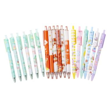 Imagem de YYaaloa 50 canetas fofas Kawaii, caneta de tinta de gel, 0,5 mm, tinta preta, cores aleatórias, canetas marcadoras, presentes divertidos para escrever, desenhar, diário, casa, escritório, material