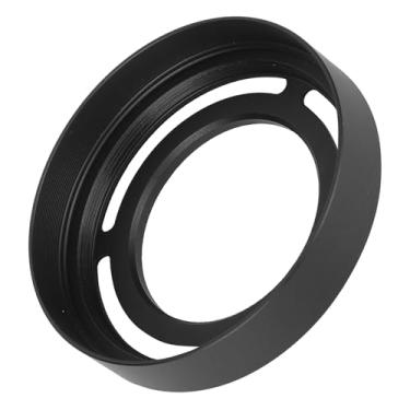 Imagem de Luqeeg Capa de Lente Oca Durável para Fuji X10/X20/X30, Material de Liga Resistente, Evita Neblina e Luz Sem Imagem, para Entusiastas de Atividades Ao Ar Livre (Preto)