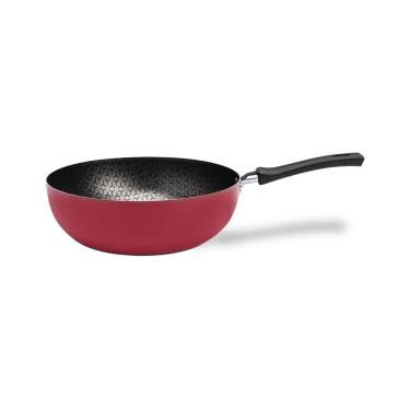 Imagem de Panela Wok Brinox Anis Antiaderente Pro-Flon 2,3L 24cm Borgonha