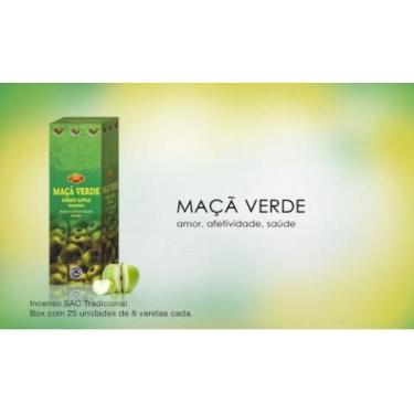 Imagem de Incenso Indiano Sac Maçã Verde 12 Caixinhas - 96 Varetas