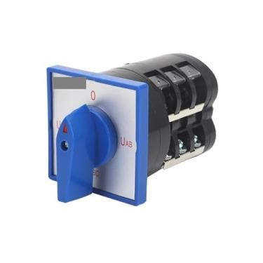 Imagem de LW5D-16/YH3.3 16A Painel Azul 4 Posições 3 Polos 12 Parafusos Voltímetro Trifásico Conversão Seletor Cam Switch