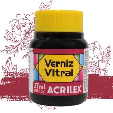 Imagem de Verniz Vitral 37ml Acrilex - 08140, VERMELHO CARMIM - 509