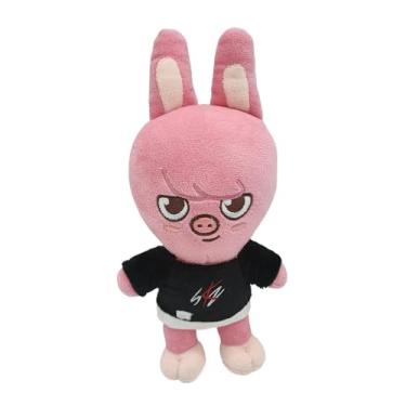 Imagem de Pelúcia Porco-coelho híbrido Rosa Com Roupinha Dwaekki 20cm Fofo, Ideal Para Presentear