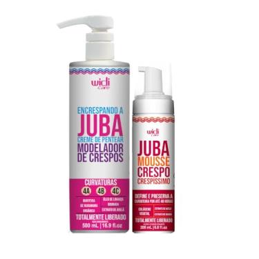Imagem de Kit Widi Care Juba - Creme de Pentear 500ml + Mousse Crespo 200ml - Cachos 4A 4B 4C