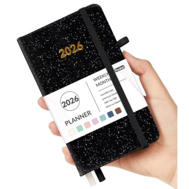 Imagem de Forvencer Agenda de bolso 2026, capa dura com glitter, planejadores semanais e mensais para bolsa de 8,9 cm x 15,2 cm, 15 meses (dezembro de 2026 a dezembro de 2026), calendário acadêmico diário