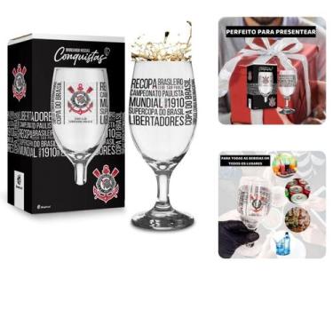 Imagem de Taça Tulipa Windsor Vidro 330Ml Cerveja Vinho Chopp Time - Brasfoot