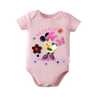 Imagem de Macacão De Bebê Mickey Mouse 100% Algodão Para Recém-Nascidos De 0 a 1