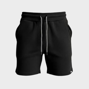 Imagem de Bermuda Masculina Moletinho Short Moletom Dagg Algodão Lisa Com Bolsos