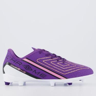 Imagem de Chuteira Umbro Chrome Campo Roxa, 41