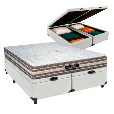 Imagem de Cama + Bau Blindado e Colchão Molas Ensacadas Casal - Legriff Sankonfort