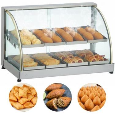 Imagem de Estufa De Salgados Dupla Expositor 8 Bandejas Vitrine Quente Elétrica 