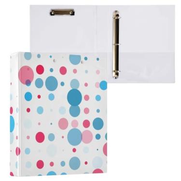 Imagem de A prancheta de pasta de bolinhas vermelhas azuis comporta 200 folhas de pasta de arquivos para material escolar e de escritório, pacote com 2