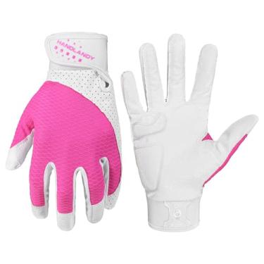 Imagem de Luvas de beisebol para jovens adultos, luvas de softbol respiráveis para homens, meninos e meninas (rosa, adulto, GG)