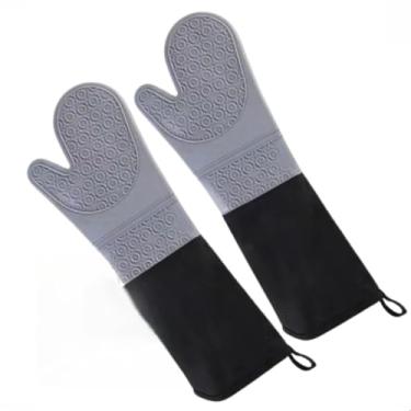 Imagem de Luvas Resistentes ao Calor de Cozinha, Adequadas para Fornos Micro-Ondas, Fornos Convencionais e FogõEs – Um Item Essencial para o Lar.(CINZA 2 Uni)