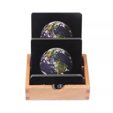 Imagem de ZQsmgs Cartão Montessori do Sistema Solar de Três Partes, Cartões Flash do Sistema Solar para Ensino Educativo de Ciência para Crianças