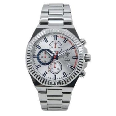Imagem de Relógio Cronógrafo Masculino de Aço Tuguir Analógico Infinity GCS-1272 Prata-Masculino